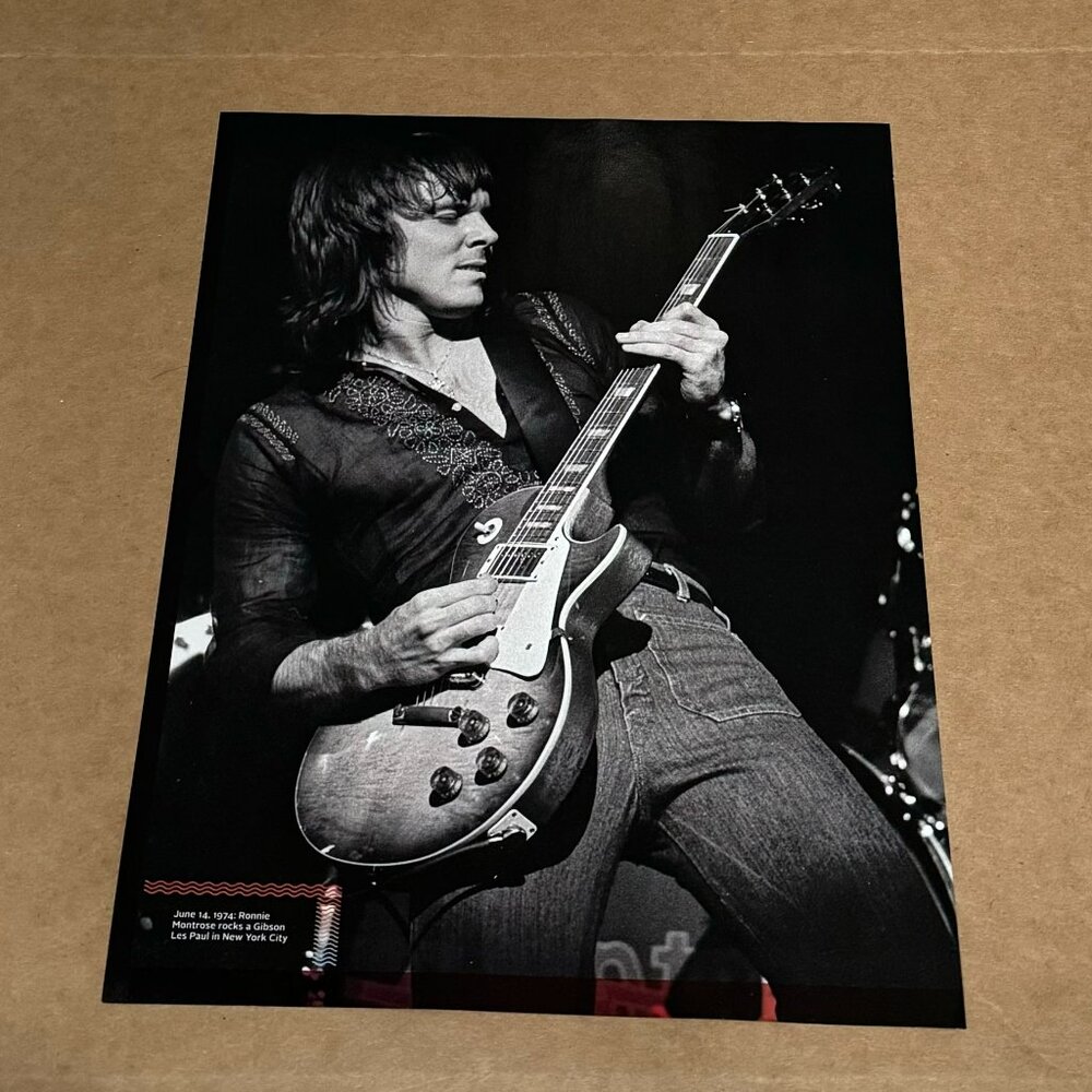 Ronnie Montrose in NYC 1974- Music Print Ad Photo - 2018